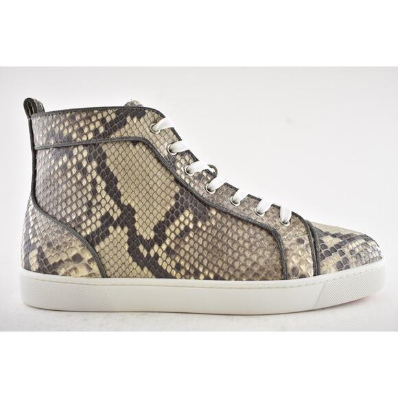 Christian Louboutin Louis Orlato Flat Python Ghost Roccia High Top Sneaker 44 11 - Picture 2 of 13